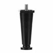 Picture of 4" H Black Thermoplastic Appliance Leg With 3/8-16 x 5/8"L Protruding Stud And Adjustable Flanged Toe