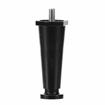 Picture of 4" H Black Thermoplastic Appliance Leg With 3/8-16 x 5/8"L Protruding Stud And Adjustable Flanged Toe With Non-Skid Pad