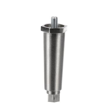 Picture of 4" H Nickel Plated Die Cast Appliance Leg With 5/16-18 x 3/8"L Protruding Stud And Adjustable Hex Toe