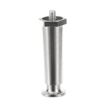 Picture of 4" H Nickel Plated Die Cast Appliance Leg With 3/8-16 x 5/8"L Protruding Stud And Adjustable Flanged Toe