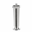 Picture of 4" H Nickel Plated Die Cast Appliance Leg With 3/8-16 x 5/8"L Protruding Stud And Adjustable Flanged Toe