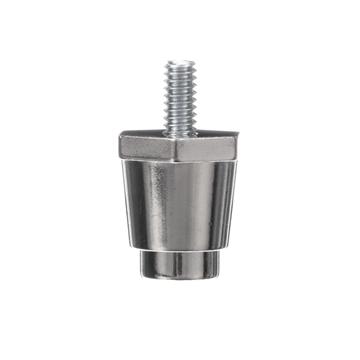 Picture of 1" H Chrome Plated Die Cast Heat Resistant Appliance Leg With 1/4-20 x 1/2" L Protruding Stud and Adjustable Round Toe