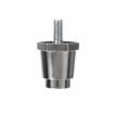Picture of 1" H Chrome Plated Die Cast Heat Resistant Appliance Leg With 1/4-20 x 1/2" L Protruding Stud and Adjustable Round Toe