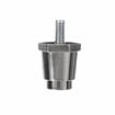 Picture of 1" H Chrome Plated Die Cast Heat Resistant Appliance Leg With 1/4-20 x 1/2" L Protruding Stud and Adjustable Round Toe
