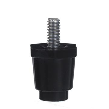 Picture of 1" H Black Thermoplastic Appliance Leg With 1/4-20 x 1/2" L Protruding Stud and Adjustable Round Toe