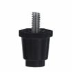 Picture of 1" H Black Thermoplastic Appliance Leg With 1/4-20 x 1/2" L Protruding Stud and Adjustable Round Toe