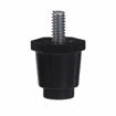 Picture of 1" H Black Thermoplastic Appliance Leg With 1/4-20 x 1/2" L Protruding Stud and Adjustable Round Toe