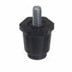 Picture of 1" H Black Thermoplastic Appliance Leg With 1/4-20 x 1/2" L Protruding Stud and Adjustable Round Toe
