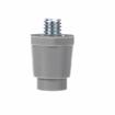 Picture of 1" H Gray Thermoplastic Appliance Leg With 3/8-16 x 1/2" L Protruding Stud and Adjustable Round Toe