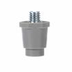 Picture of 1" H Gray Thermoplastic Appliance Leg With 3/8-16 x 1/2" L Protruding Stud and Adjustable Round Toe