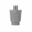 Picture of 1" H Gray Thermoplastic Appliance Leg With 3/8-16 x 1/2" L Protruding Stud and Adjustable Round Toe