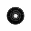 Picture of 4" H Black Thermoplastic Appliance Leg With 1/2-13 Flush Stud and Nickel Plated Die Cast Adjustable Flanged Toe