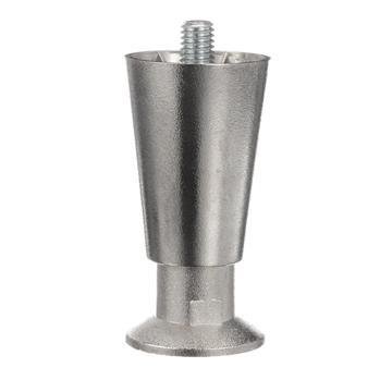 Picture of 4" H Nickel Plated Thermoplastic Appliance Leg With 1/2-13 x 1/2" L Protruding Stud and Nickel Plated Die Cast Adjustable Flanged Toe