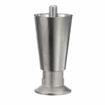Picture of 4" H Nickel Plated Thermoplastic Appliance Leg With 1/2-13 x 1/2" L Protruding Stud and Nickel Plated Die Cast Adjustable Flanged Toe