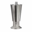 Picture of 4" H Nickel Plated Thermoplastic Appliance Leg With 1/2-13 x 1/2" L Protruding Stud and Nickel Plated Die Cast Adjustable Flanged Toe