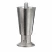 Picture of 4" H Nickel Plated Thermoplastic Appliance Leg With 1/2-13 x 1/2" L Protruding Stud and Nickel Plated Die Cast Adjustable Flanged Toe