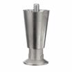 Picture of 4" H Nickel Plated Thermoplastic Appliance Leg With 1/2-13 x 1/2" L Protruding Stud and Nickel Plated Die Cast Adjustable Flanged Toe