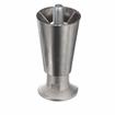 Picture of 4" H Nickel Plated Thermoplastic Appliance Leg With 1/2-13 x 1/2" L Protruding Stud and Nickel Plated Die Cast Adjustable Flanged Toe