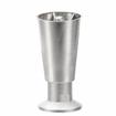 Picture of 4" H Nickel Plated Thermoplastic Appliance Leg With 1/2-13 Flush Stud and Nickel Plated Die Cast Adjustable Flanged Toe