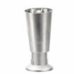 Picture of 4" H Nickel Plated Thermoplastic Appliance Leg With 1/2-13 Flush Stud and Nickel Plated Die Cast Adjustable Flanged Toe