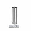 Picture of 2" OD x 6" H Stainless Steel Heavy Duty Equipment Leg With 3-1/2" Square Removable Mounting Plate And Adjustable Hex Toe