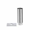 Picture of 2" OD x 6" H Stainless Steel Heavy Duty Equipment Leg With 3-1/2" Square Removable Mounting Plate And Adjustable Hex Toe
