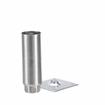 Picture of 2" OD x 6" H Stainless Steel Heavy Duty Equipment Leg With 3-1/2" Square Removable Mounting Plate And Adjustable Hex Toe