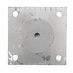 Picture of 2" OD x 6" H Stainless Steel Heavy Duty Equipment Leg With 3-1/2" Square Welded Mounting Plate And 3" Adjustable Black Nylon Toe