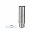 Picture of 2" OD x 6" H Stainless Steel Heavy Duty Equipment Leg With 3-1/2" Square Removable Mounting Plate And 3" Adjustable Black Nylon Toe