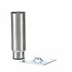 Picture of 2" OD x 6" H Stainless Steel Heavy Duty Equipment Leg With 3-1/2" Square Removable Mounting Plate And 3" Adjustable Black Nylon Toe
