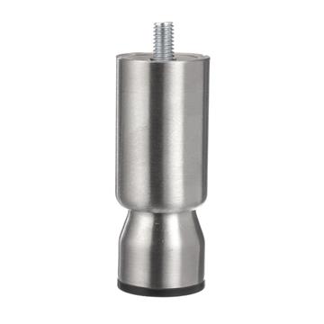 Picture of  4" Satin Stainless Steel Appliance Leg, 1.5" OD and 3/8-16 Protruding Stud