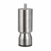 Picture of  4" Satin Stainless Steel Appliance Leg, 1.5" OD and 3/8-16 Protruding Stud