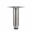 Picture of 1-5/8" OD x 6" H Stainless Steel Heavy Duty Equipment Leg With 3-1/2" Square Removable Mounting Plate And Adjustable Black Nylon Toe