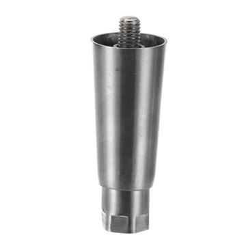 Picture of 4" H Nickel Plated Die Cast Equipment Leg With 1/2-13 x 1/2" L Protruding Stud And Adjustable Hex Toe