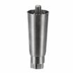 Picture of 4" H Nickel Plated Die Cast Equipment Leg With 1/2-13 x 1/2" L Protruding Stud And Adjustable Hex Toe
