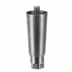 Picture of 4" H Nickel Plated Die Cast Equipment Leg With 1/2-13 x 1/2" L Protruding Stud And Adjustable Hex Toe