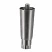 Picture of 4" H Nickel Plated Die Cast Equipment Leg With 1/2-13 x 1/2" L Protruding Stud And Adjustable Hex Toe