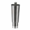 Picture of 4" H Nickel Plated Die Cast Equipment Leg With 1/2-13 x 1/2" L Protruding Stud And Adjustable Hex Toe