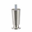 Picture of 1-1/4" OD x 2-1/2" H Nickel Plated Die Cast Appliance Leg With 3/8-16 x 5/8" L Protruding Stud And Adjustable Flanged Toe
