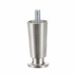 Picture of 1-1/4" OD x 2-1/2" H Nickel Plated Die Cast Appliance Leg With 3/8-16 x 5/8" L Protruding Stud And Adjustable Flanged Toe