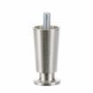 Picture of 1-1/4" OD x 2-1/2" H Nickel Plated Die Cast Appliance Leg With 3/8-16 x 5/8" L Protruding Stud And Adjustable Flanged Toe