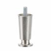 Picture of 1-1/4" OD x 2-1/2" H Nickel Plated Die Cast Appliance Leg With 3/8-16 x 5/8" L Protruding Stud And Adjustable Flanged Toe