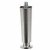 Picture of 1-1/4" OD x 4" H Nickel Plated Die Cast Appliance Leg With 3/8-16 x 5/8" L Protruding Stud And Adjustable Flanged Toe