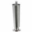 Picture of 1-1/4" OD x 4" H Nickel Plated Die Cast Appliance Leg With 3/8-16 x 5/8" L Protruding Stud And Adjustable Flanged Toe