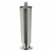 Picture of 1-1/4" OD x 4" H Nickel Plated Die Cast Appliance Leg With 3/8-16 x 5/8" L Protruding Stud And Adjustable Flanged Toe