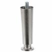 Picture of 1-1/4" OD x 4" H Nickel Plated Die Cast Appliance Leg With 3/8-16 x 5/8" L Protruding Stud And Adjustable Flanged Toe