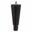 Picture of 6" H Black Epoxy Die Cast Equipment Leg With 1/2-13 x 3/4" L Protruding Stud And Adjustable Hex Toe