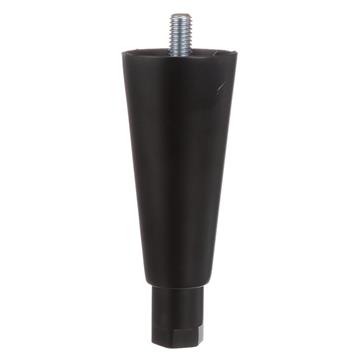 Picture of 6" H Black Epoxy Die Cast Equipment Leg With 1/2-13 x 3/4" L Protruding Stud And Adjustable Hex Toe