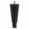 Picture of 6" H Black Epoxy Die Cast Equipment Leg With 1/2-13 x 3/4" L Protruding Stud And Adjustable Hex Toe