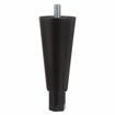 Picture of 6" H Black Epoxy Die Cast Equipment Leg With 1/2-13 x 3/4" L Protruding Stud And Adjustable Hex Toe